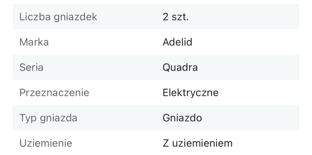 Gniazdo podwójne szklana ramka Gniazdko białe podwójne