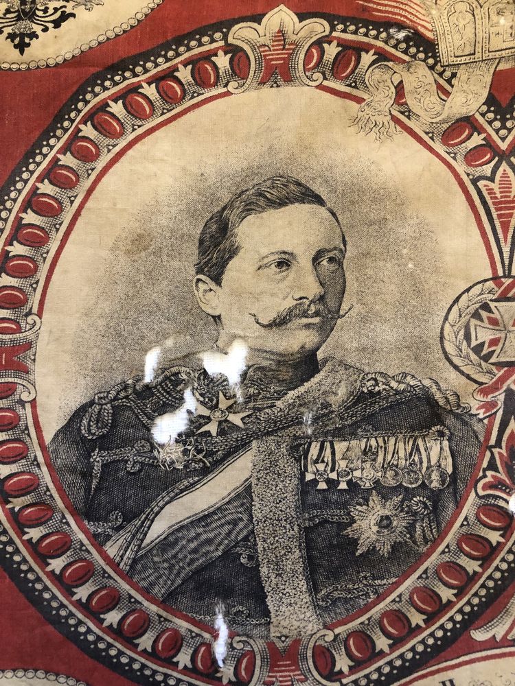 Kaiser Wilhelm II chusta pamiątkowa rarytas