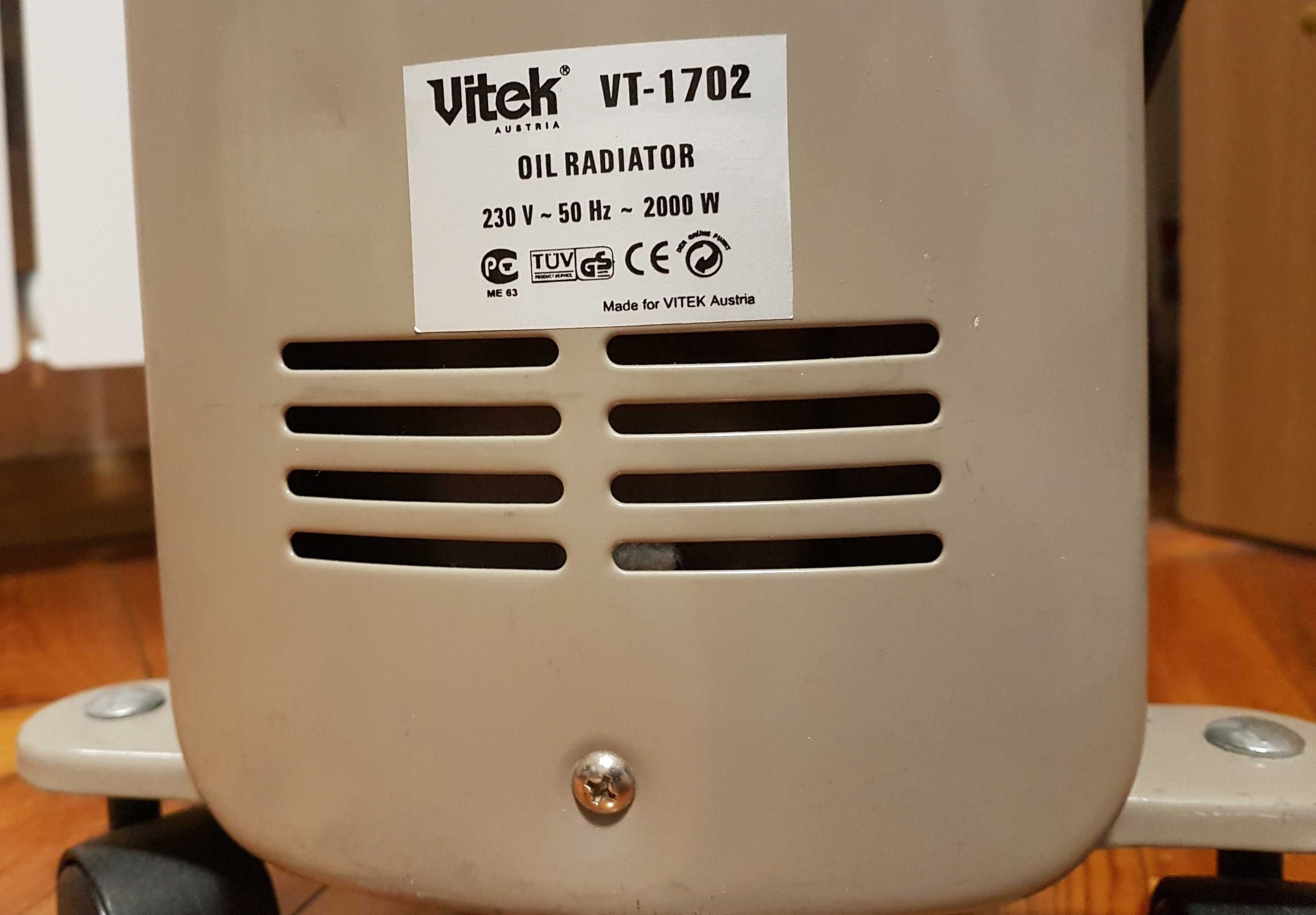 масляный радиатор VITEK VT-1702, 9 секций, 2000 Вт
