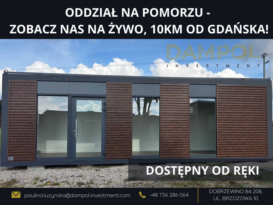 Nowoczesny pawilon biurowy 9X3/27m2 /sklep/biuro/usługowy/handlowy