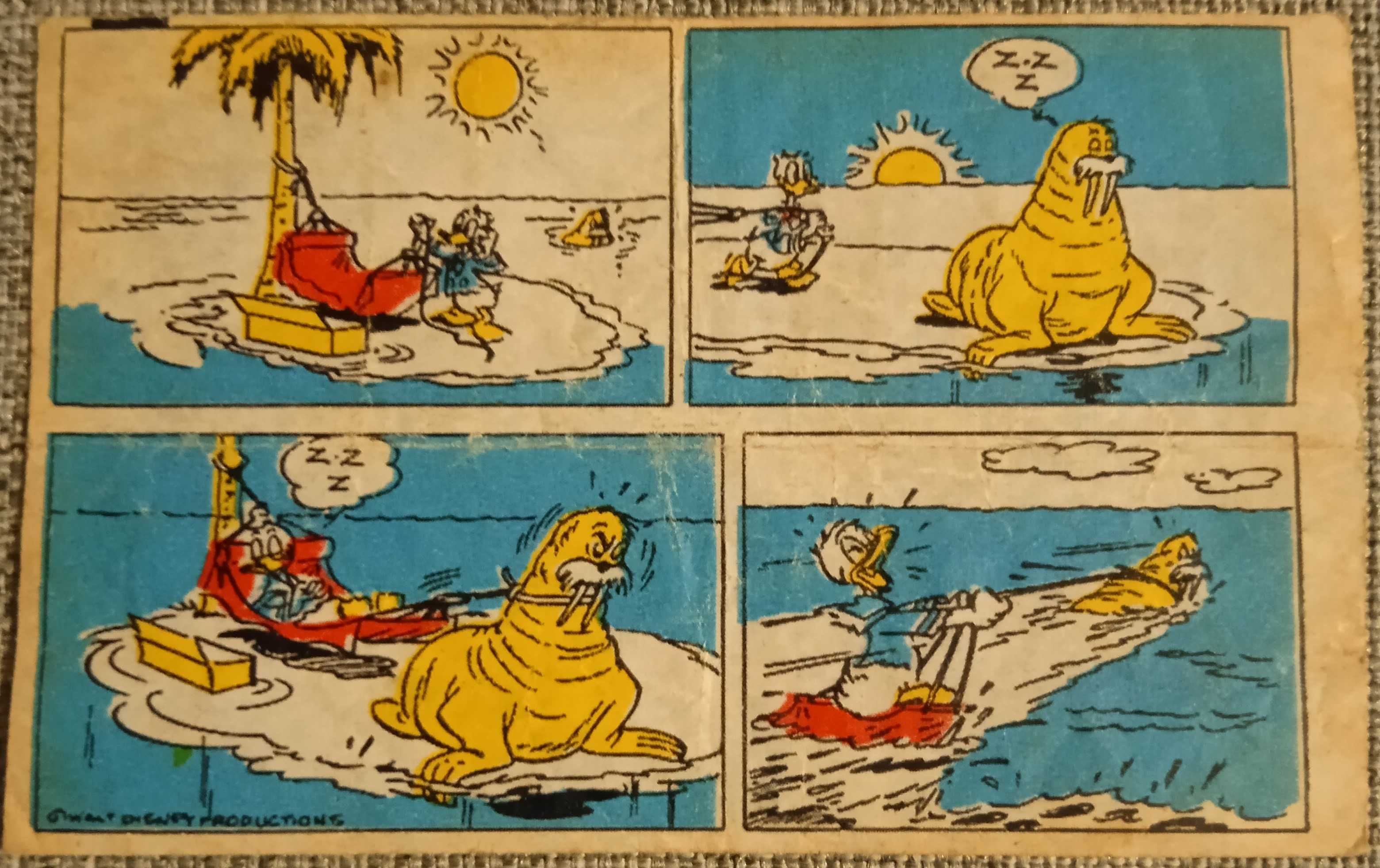 Historyjki z gumy do żucia Donald z lat 90' + naklejka