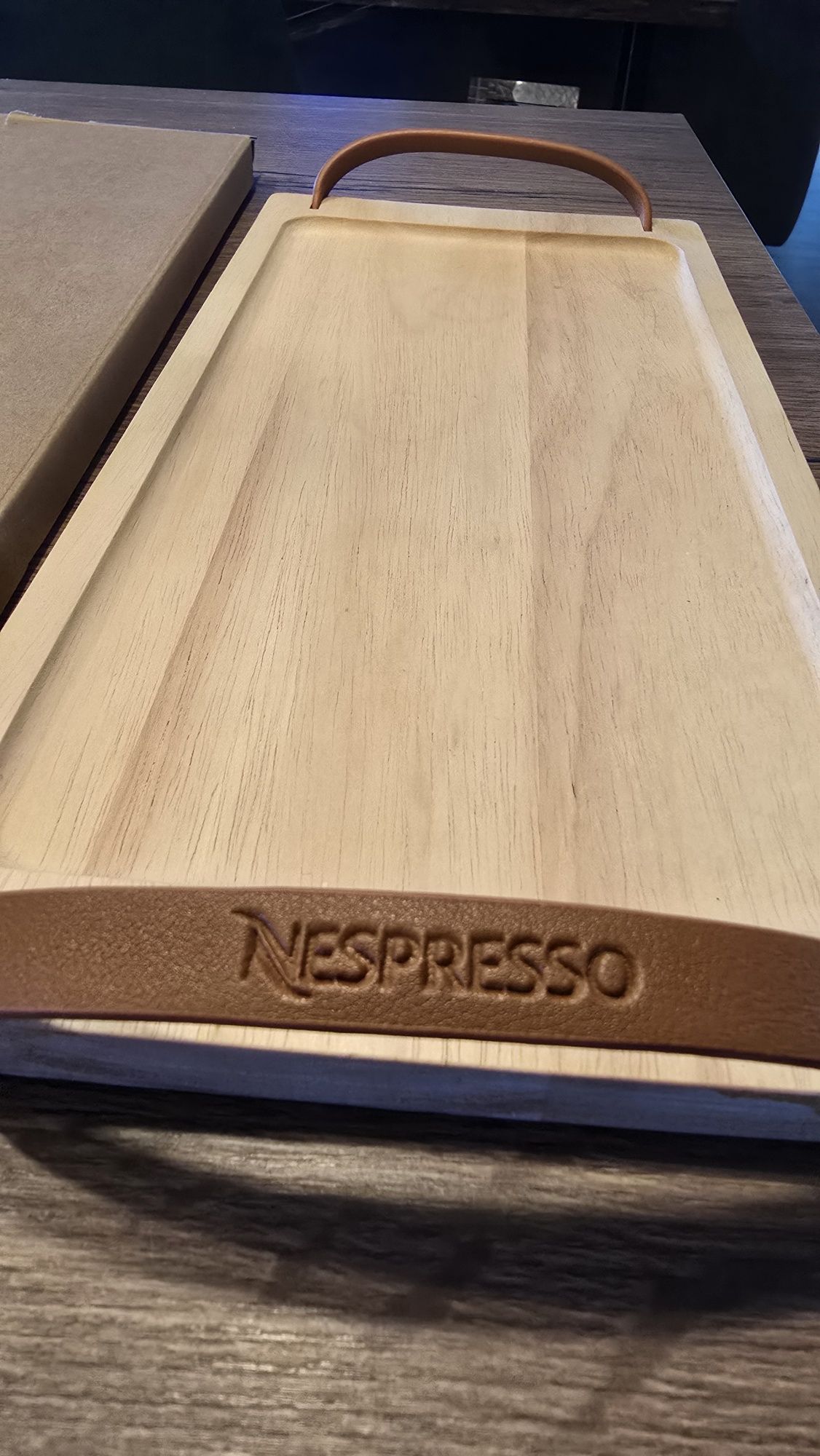 Tabuleiro de madeira Nespresso