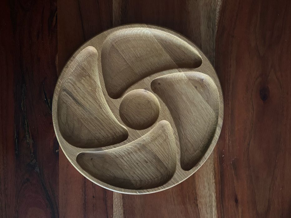 Półmisek bambusowy na przekąski_talerz_24 cm