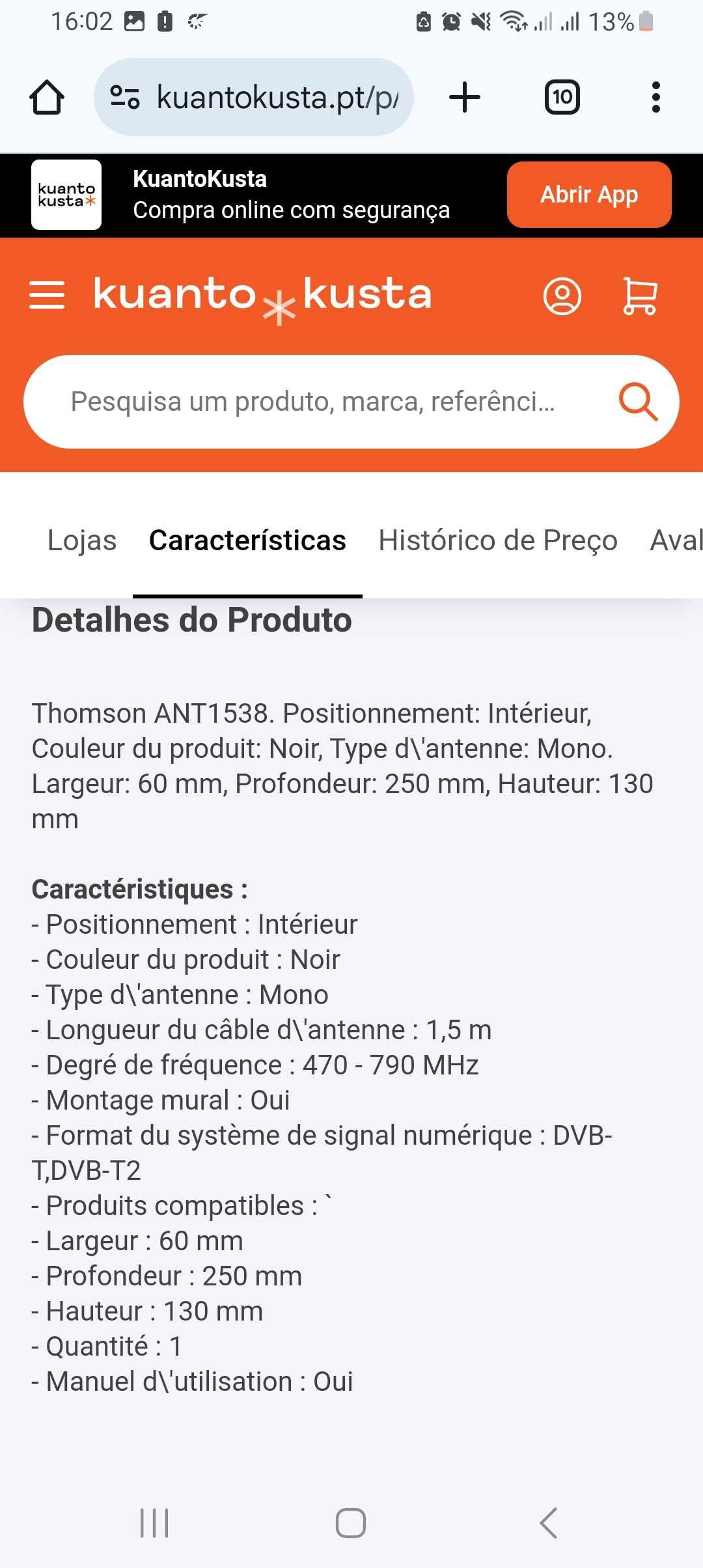 Antena interior Thomson