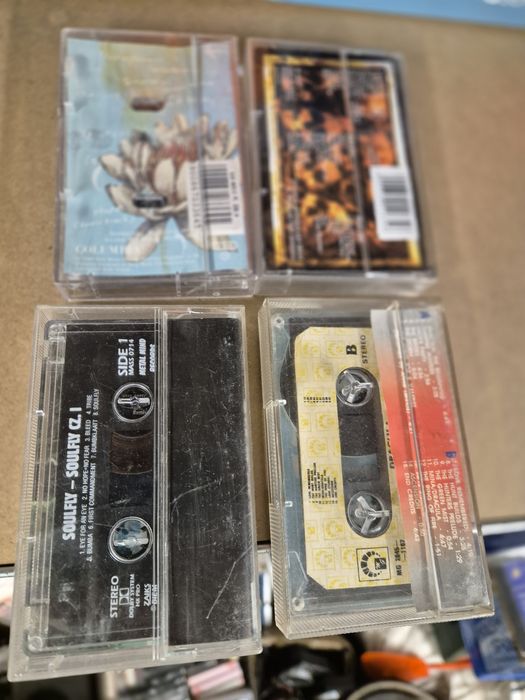 4 kasety magnetofonowe metal