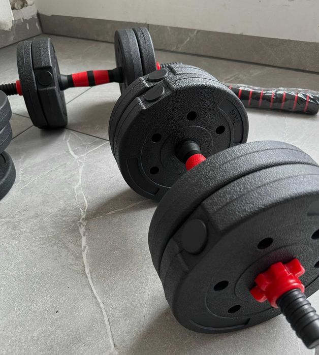 ZESTAW Hantli Hantle Regulowane Bitumiczne 20kg Z Łącznikiem Gryf