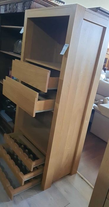 Słupek witryna na wino lite drewno dębowy solidny masywny FV DOWÓZ