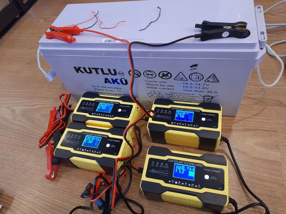 Зарядний пристрій 10А, автоматична зарядка акумулятора 10А 12В, 5А 24В