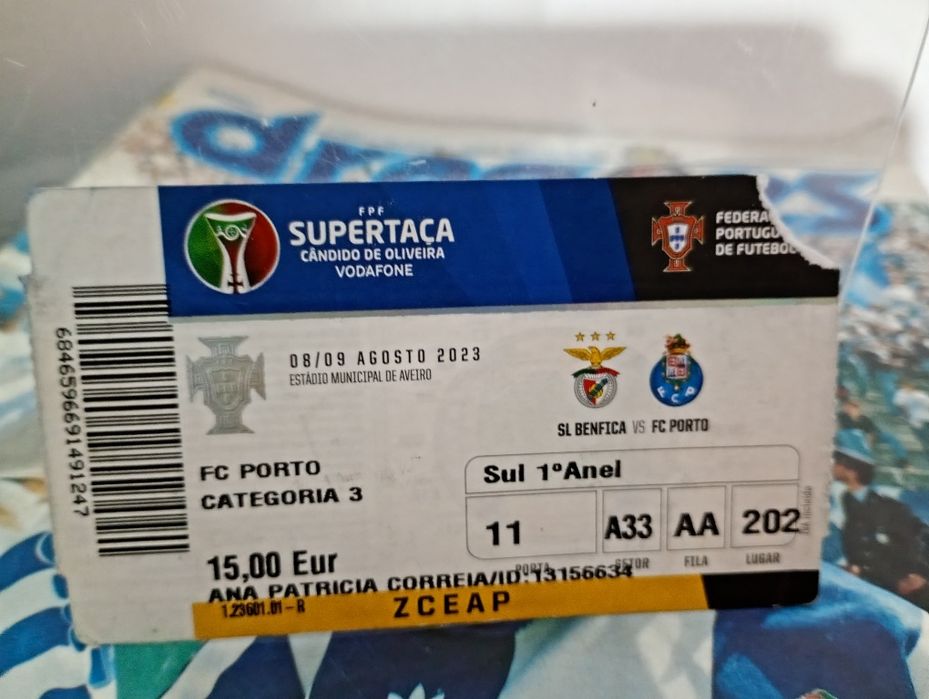 Troco Supertaça e da Taça de Portugal FC Porto Benfica Estrela Amadora