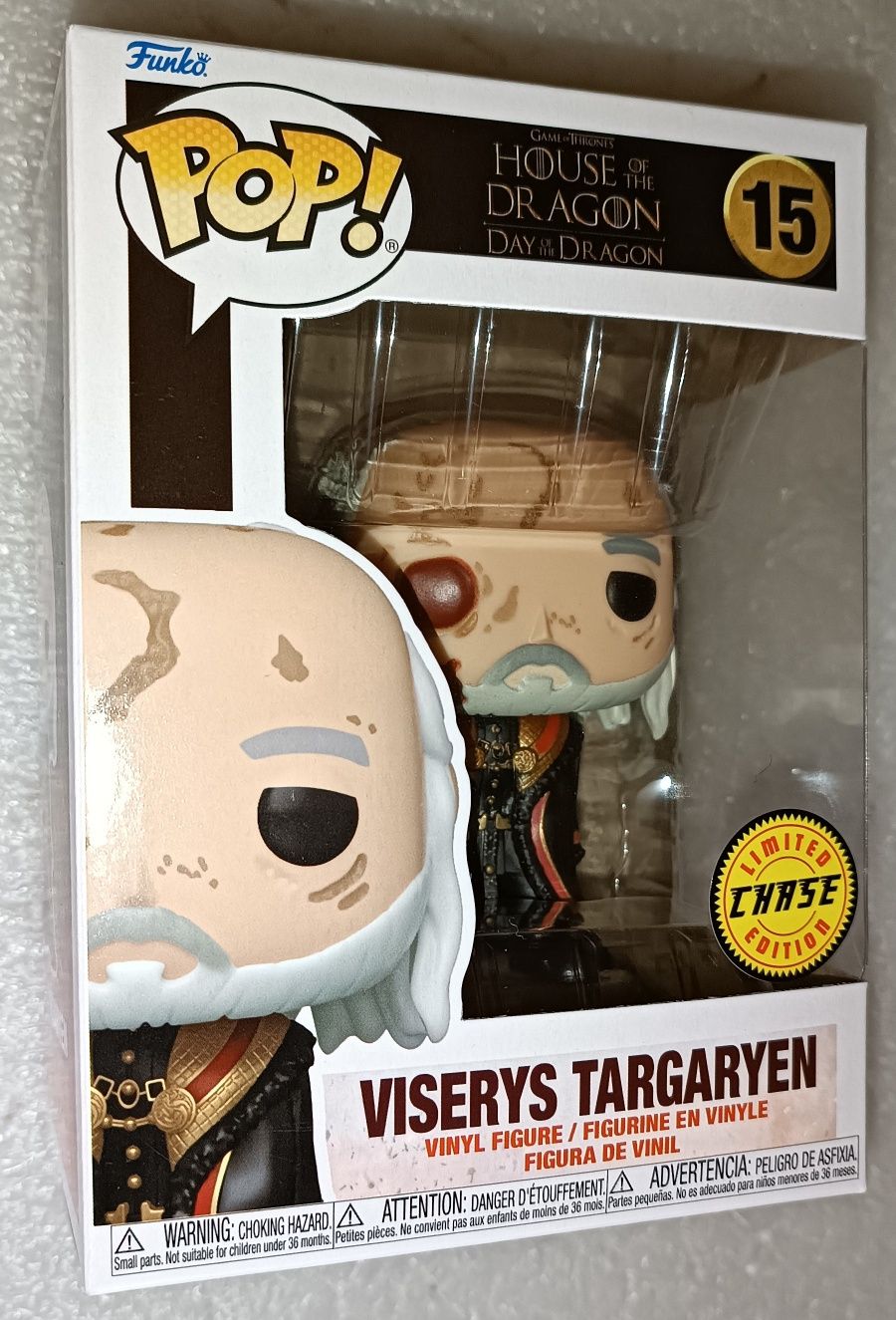 figura pop funko 15 viserys targaryen chase edição limitada