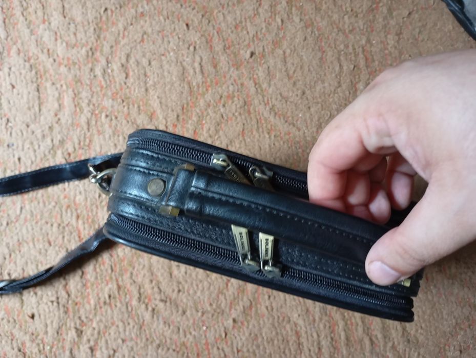 Сумка мужская кожаная барсетка 28*23*8см Италия