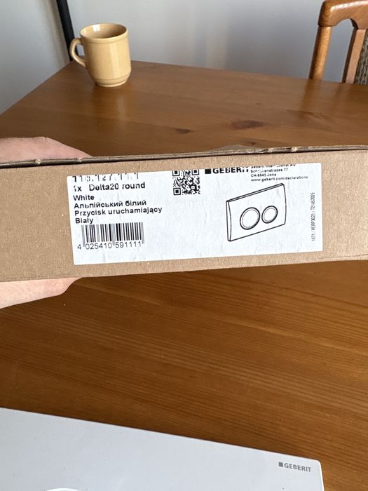 Przycisk do toalety Geberit Delta20 bialy Nowy