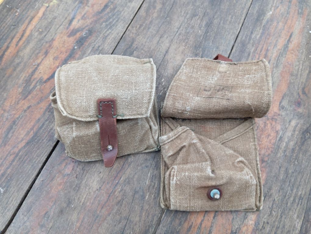 Подсумок для гранаты, на 2 штуки, СССР, брезентовый ,новый