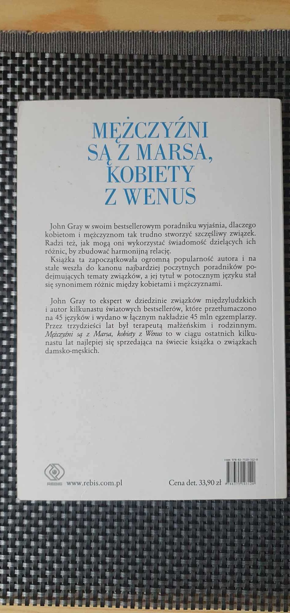 Książka "Mężczyźni są z Marsa, kobiety z Wenus" John Gray