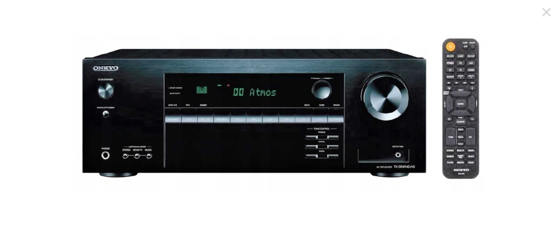 Nowy amplituner 7.2 ONKYO TX-SR494DAB / Bluetooth, DAB+/ OKAZJA!