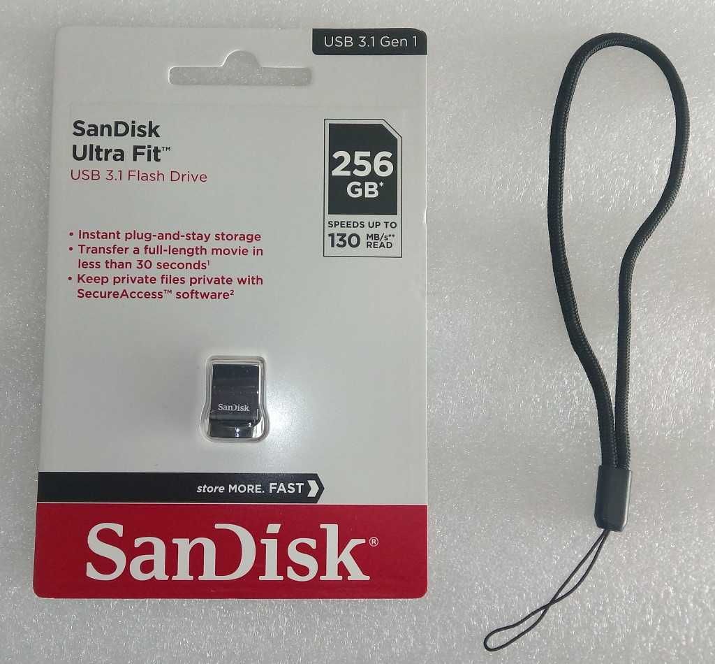 Pen Drive SanDisk Ultra Fit 256GB USB 3.1 (NOVO+SELADO+OFERTA)