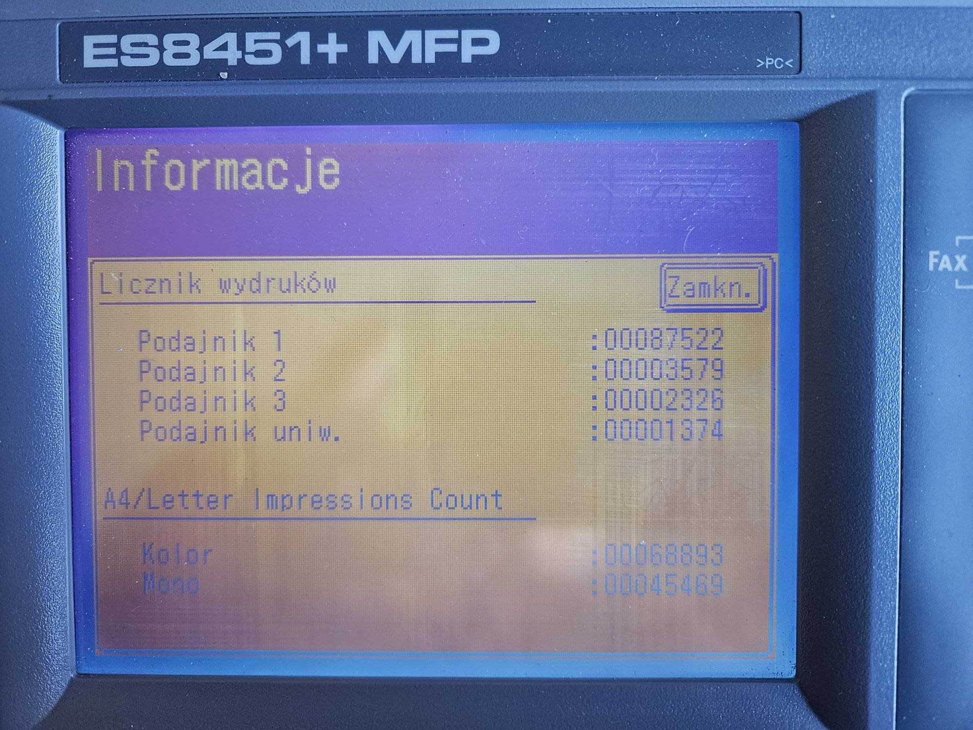 Sprzedam drukarkę OKI8451+MFP