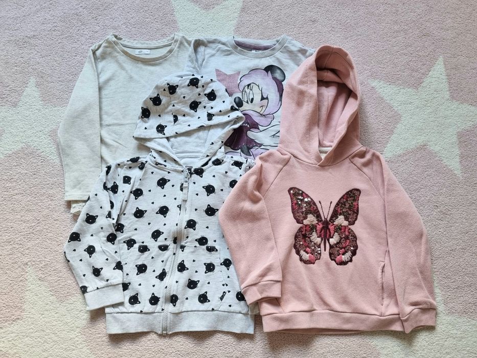 Paka ubrań dla dziewczynki rozm.104, Tom Tailor, Adidas, H&M 33 szt.