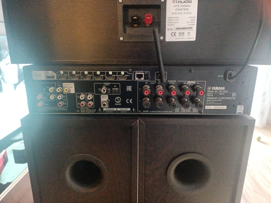 Kino domowe Yamaha RX-S601 – amplituner AV z kolumnami maudio 5.0