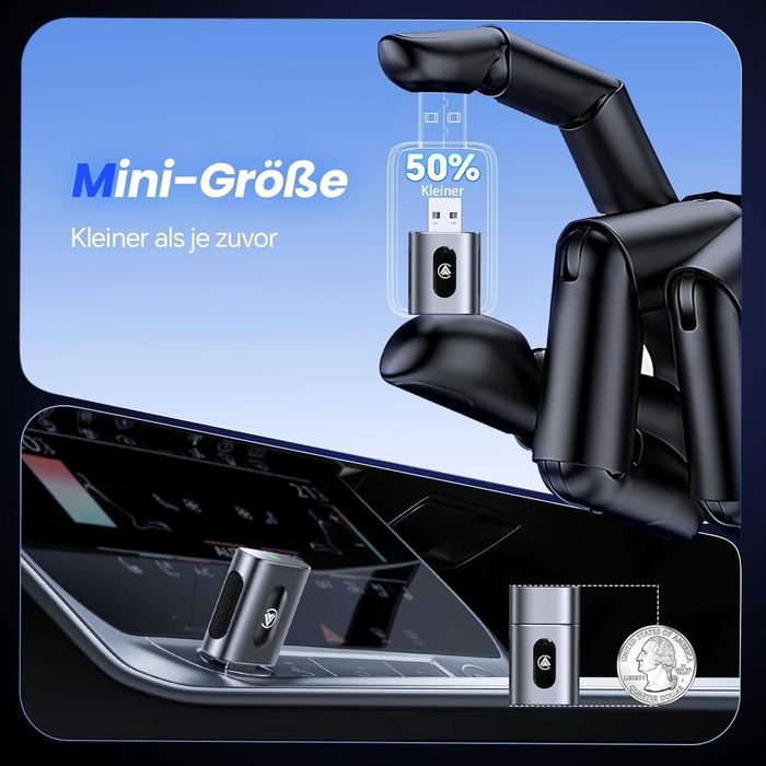 Adapter samochodowy Carplay Android iOS bezprzewodowy, plug and play