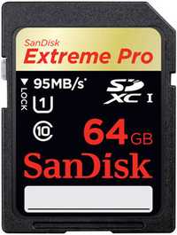 Cartão de Memória SanDisk 64GB Extreme Pro SDXC UHS-1
