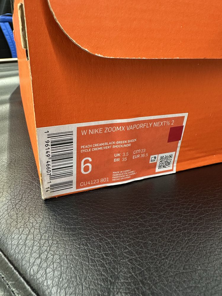 Nike zoom x, vaporfly next 2, 38, бігові кросівки, оригінал