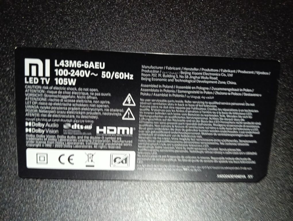 Smart TV Led UHD 4K Xiaomi 43"