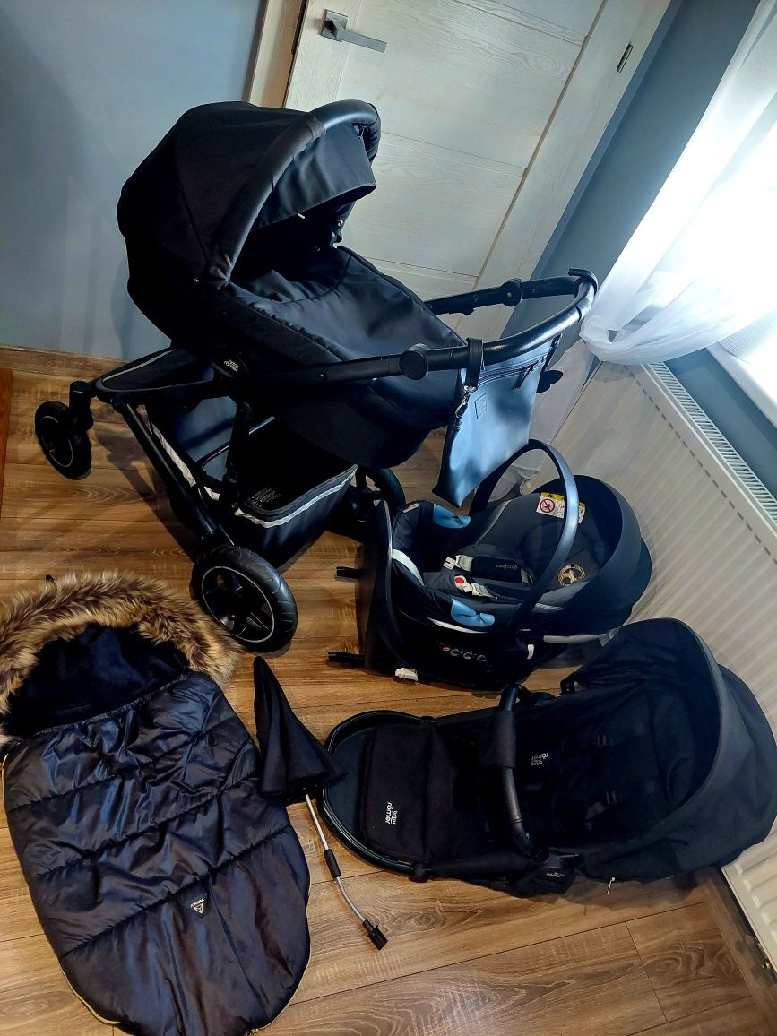 Wózek britax rőmer 3w 1 z bazą isofix nosidełko cybex atom