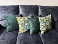 Poszewki dekoracyjne na poduszki (jaśki)zielone kwiatowe