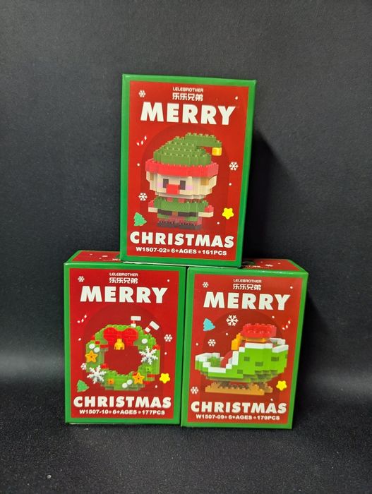 Новорічна мініфігурка Christmas 3 конструктора 170-240 деталей