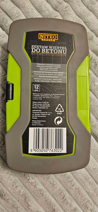 Zestaw wierteł do betonu