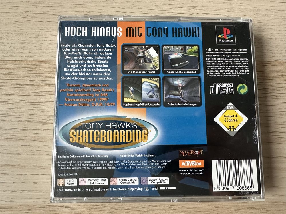 Tony Hawks Skateboarding PS1
