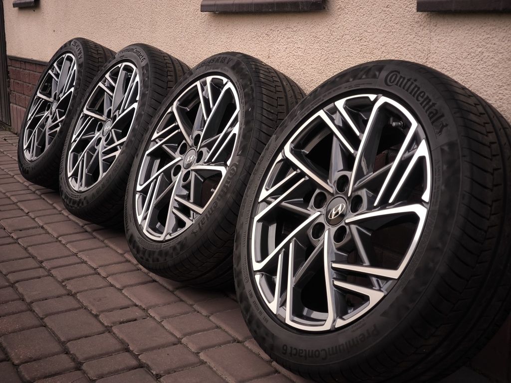 →Felgi+opony Hyundai 18x7,5 ET52 5x114,3 Continental idealny stan