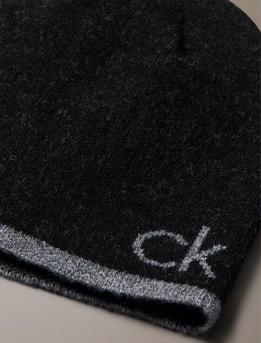 Подарунковий набір шапка шарф Calvin klein чорна сіра оригінал США