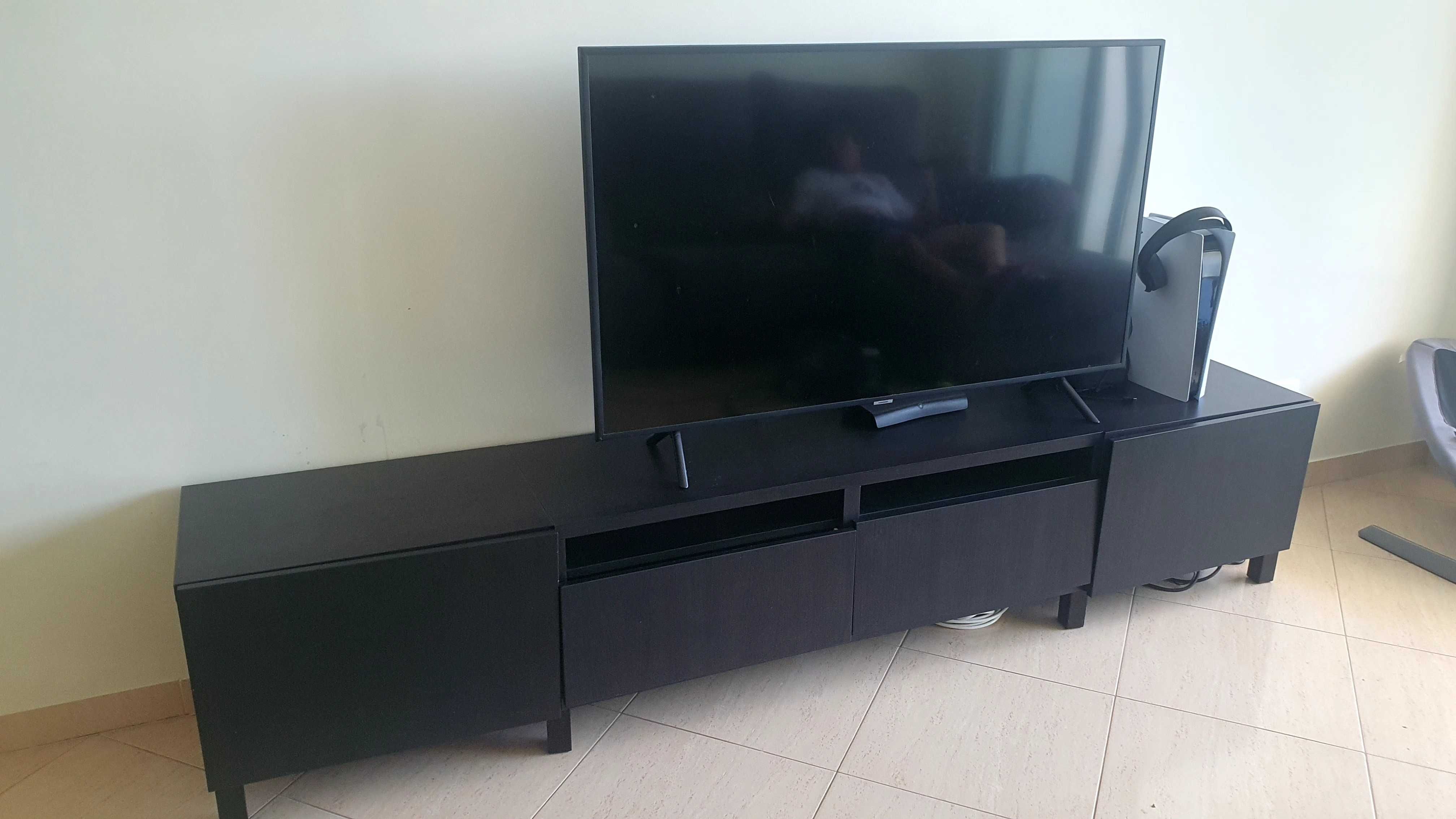 Móvel TV preto/castanho