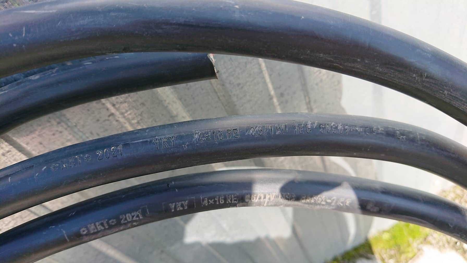Kabel przewod energetyczny ziemny NKT YKY 4x16 RE 0,6/1kV - 5,2m