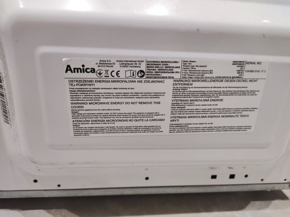 Kuchenka mikrofalowa Amica amgf20m1w