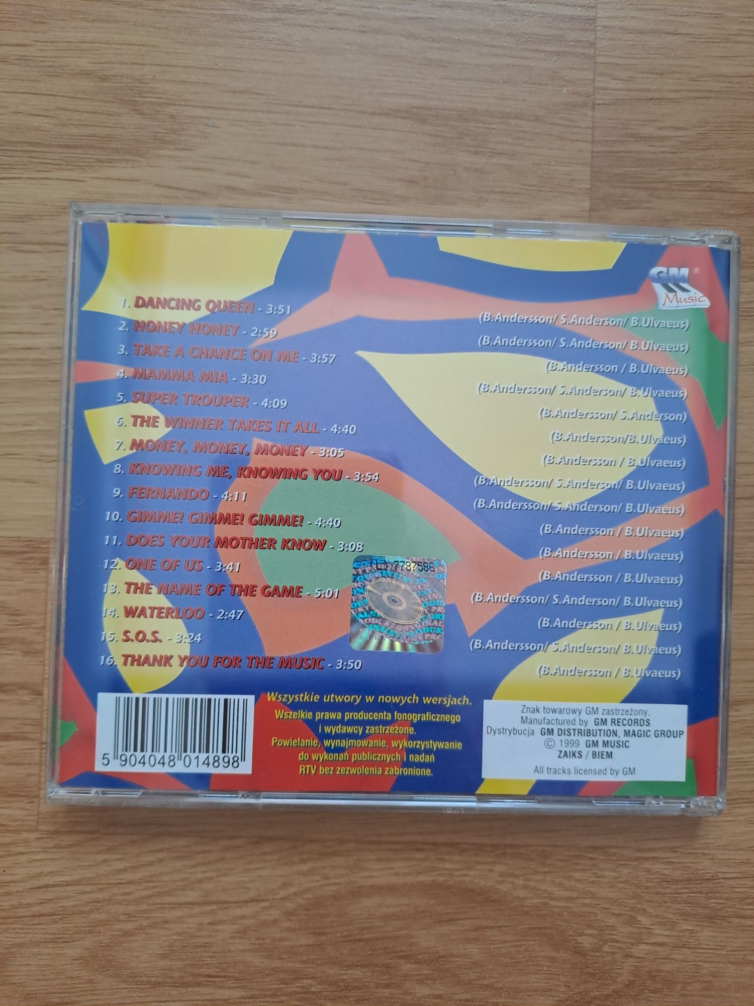 CD z hitami zespołu ABBA