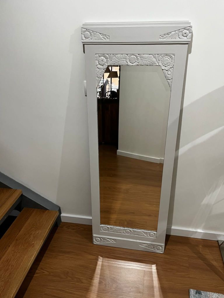 Espelho antigo moldura madeira