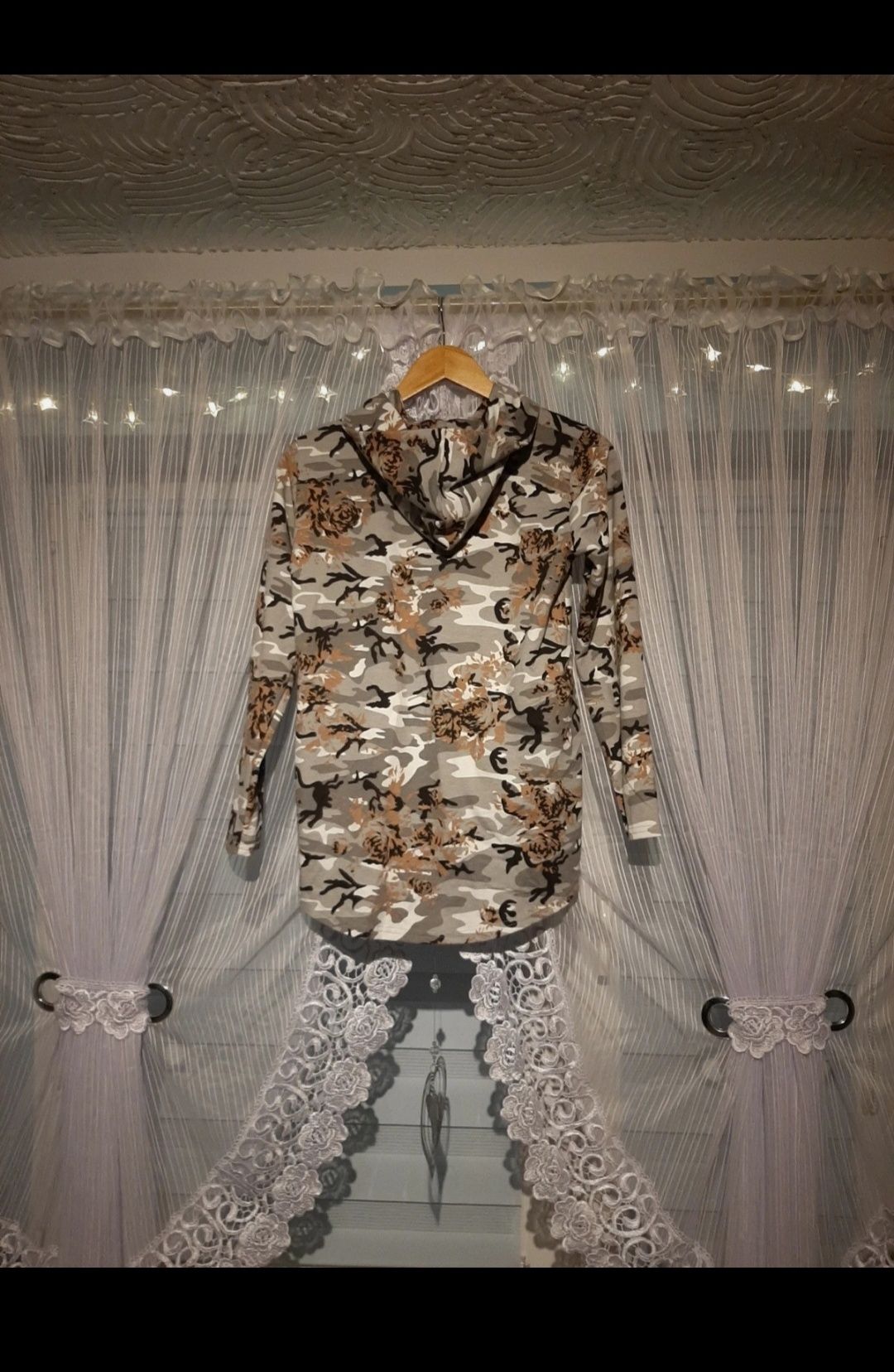 NOWA bluza na zamek z kapturem XS moro