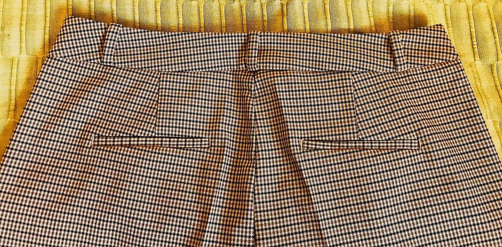 spodnie damskie reserved klasyczne w kant kratka pepitka 42