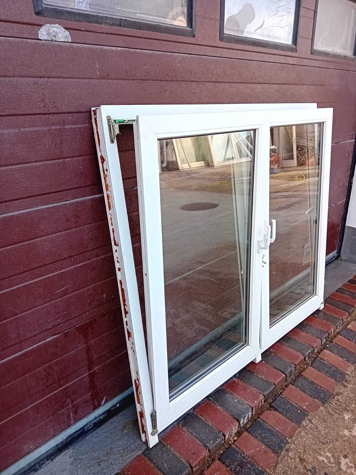Okno dwuskrzydłowe otwierane I uchylne 159x133 DOWÓZ CAŁY KRAJ