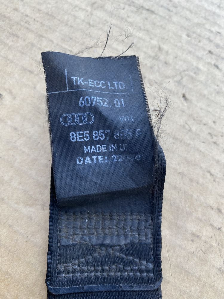 Audi a4b6 a4 b6 pas bezpieczenstwa prawy tyl
