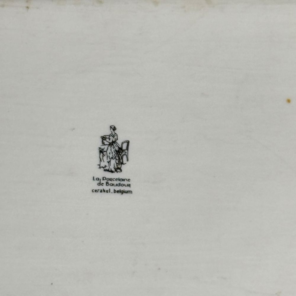 Porcelanowa taca półmisek róża baudour cerabel belgium b5/021614