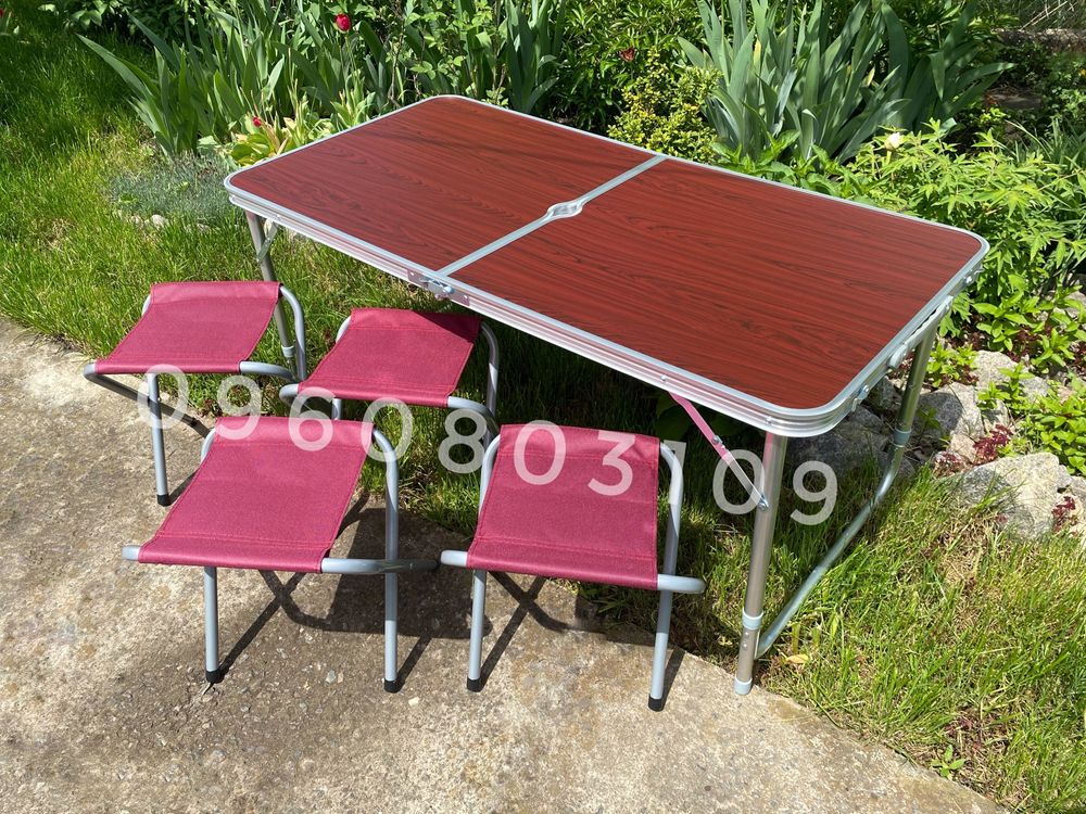 Стол для пикника + 4 стула. Раскладной столик, стіл кемпинга рыб