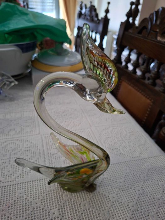 cisne em vidro murano