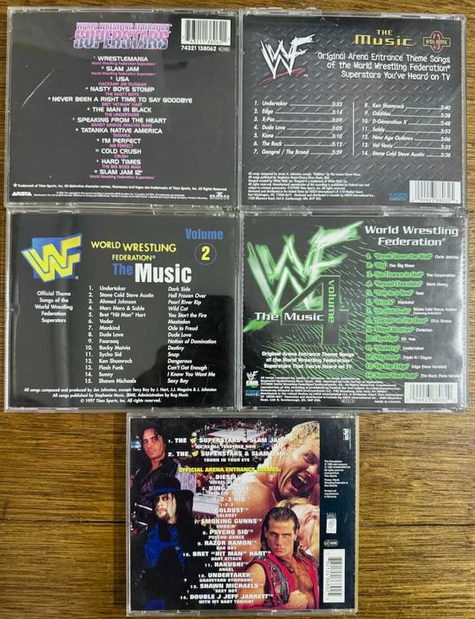 5 CDs - Músicas de Shows de Wrestling