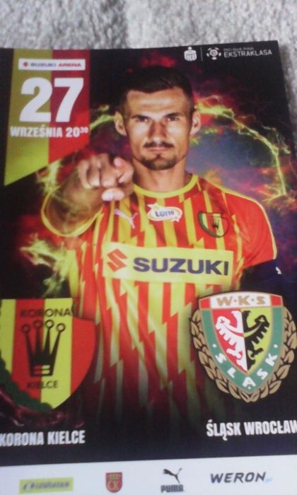 program meczowy Korona Kielce-Śląsk Wrocław 27 .09.2019