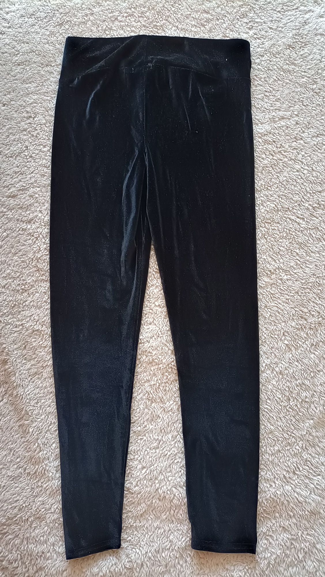 Czarne welurowe legginsy damskie nowe Brody&Co XL 42