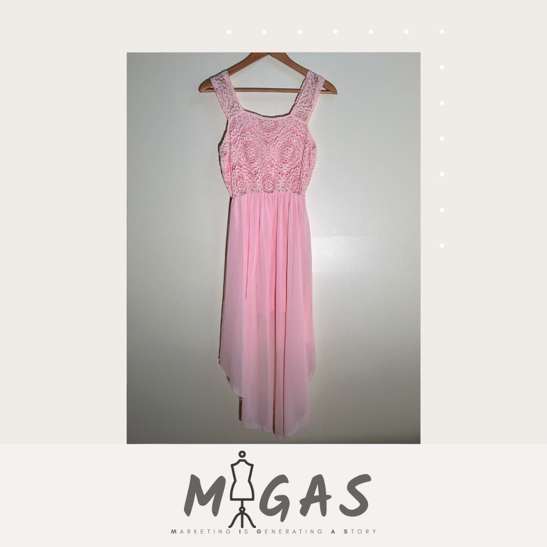 Vestido Rosa Renda